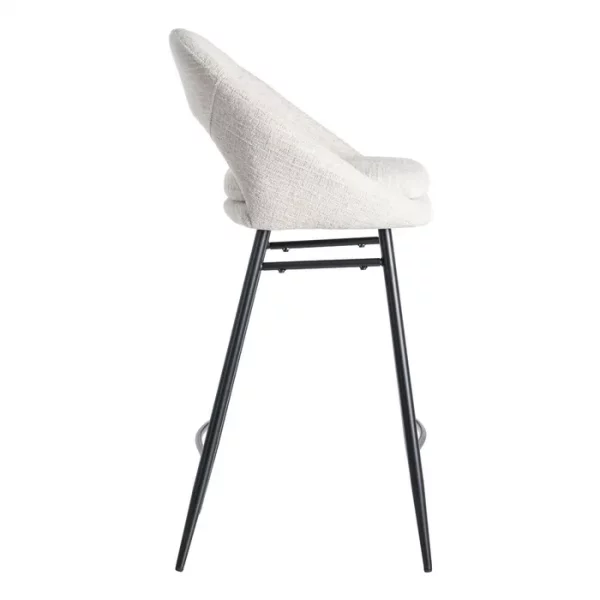 TABURETE CREMA TEJIDO-METAL CONTRACT 53 X 48 X 100 CM - Imagen 4