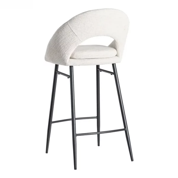 TABURETE CREMA TEJIDO-METAL CONTRACT 53 X 48 X 100 CM - Imagen 5