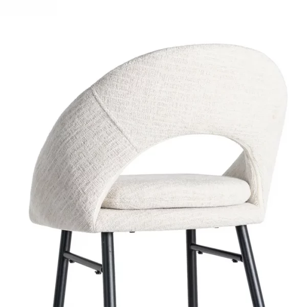 TABURETE CREMA TEJIDO-METAL CONTRACT 53 X 48 X 100 CM - Imagen 6