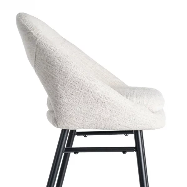 TABURETE CREMA TEJIDO-METAL CONTRACT 53 X 48 X 100 CM - Imagen 7