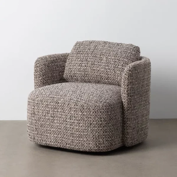 SILLÓN GIRATORIO NEGRO TEJIDO SALÓN 87 X 85 X 66 CM - Imagen 2