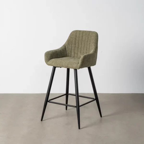 TABURETE VERDE TEJIDO-METAL SALÓN 47 X 47 X 93 CM - Imagen 11
