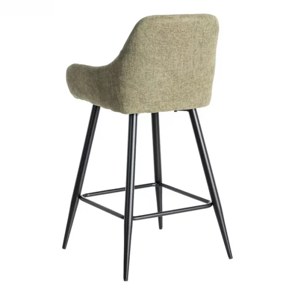 TABURETE VERDE TEJIDO-METAL SALÓN 47 X 47 X 93 CM - Imagen 5