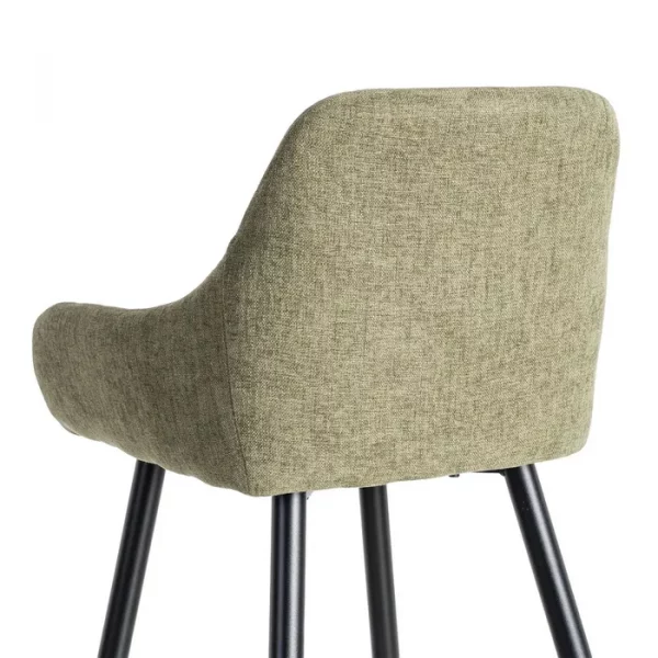 TABURETE VERDE TEJIDO-METAL SALÓN 47 X 47 X 93 CM - Imagen 6