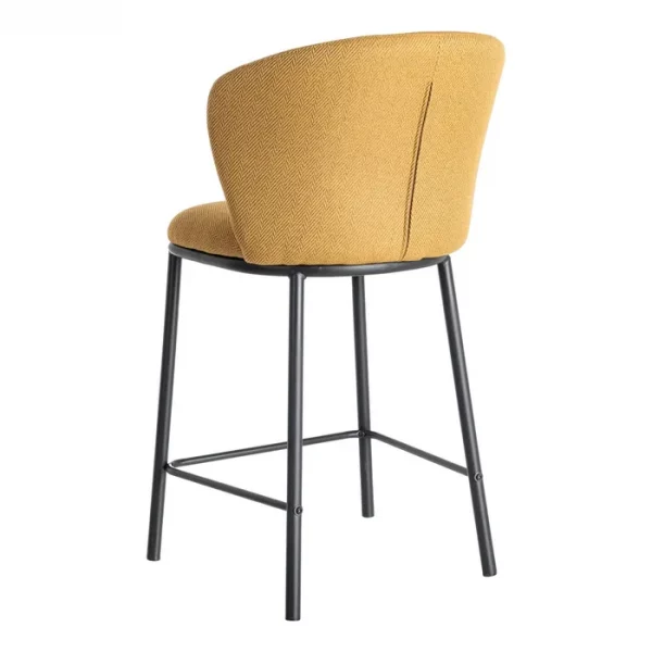 TABURETE ESPIGA MOSTAZA TEJIDO-METAL 55 X 55 X 96 CM - Imagen 5