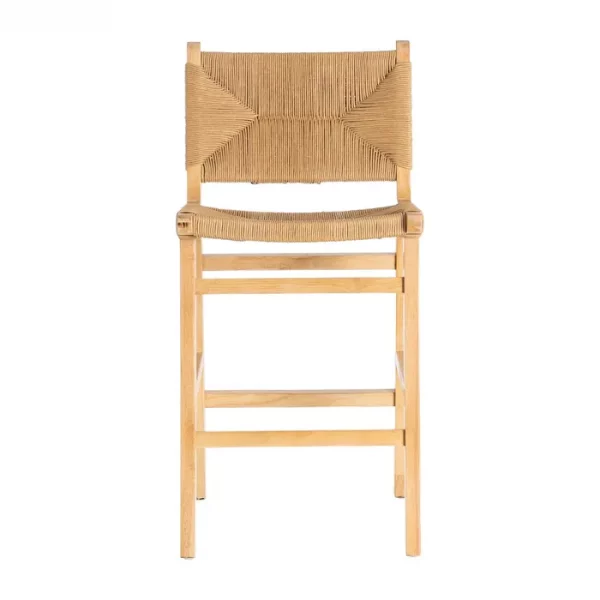 TABURETE NATURAL MADERA 45 X 46 X 94 CM - Imagen 3