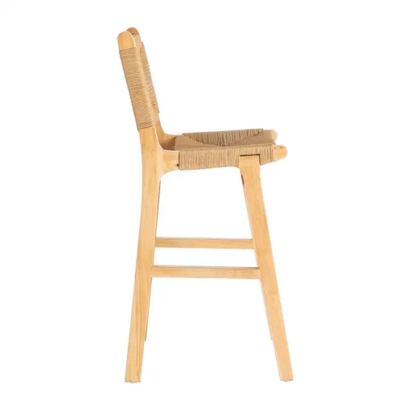TABURETE NATURAL MADERA 45 X 46 X 94 CM - Imagen 4