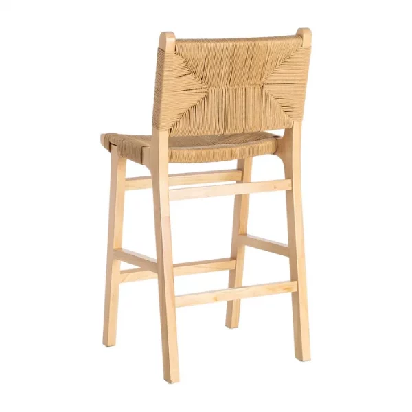 TABURETE NATURAL MADERA 45 X 46 X 94 CM - Imagen 5