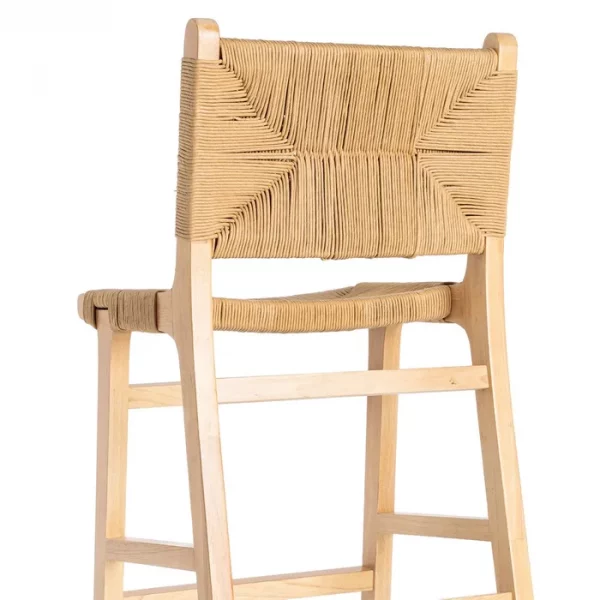 TABURETE NATURAL MADERA 45 X 46 X 94 CM - Imagen 6