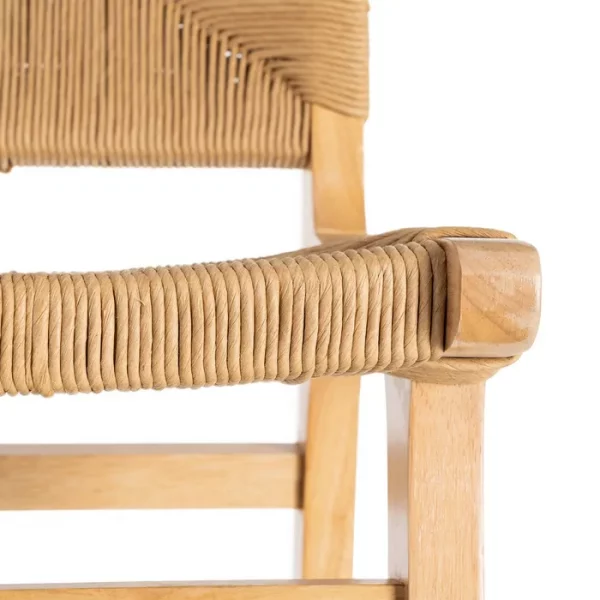 TABURETE NATURAL MADERA 45 X 46 X 94 CM - Imagen 8