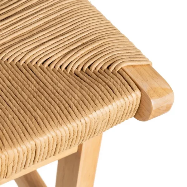 TABURETE NATURAL MADERA 45 X 46 X 94 CM - Imagen 10