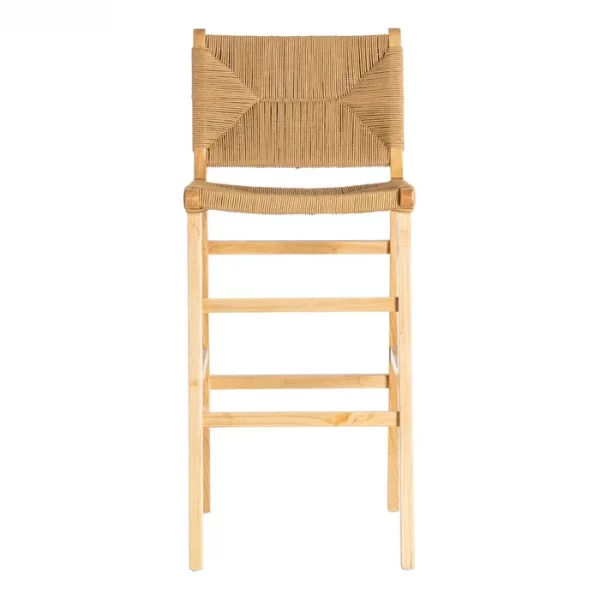 TABURETE NATURAL MADERA 45 X 46 X 106 CM - Imagen 3