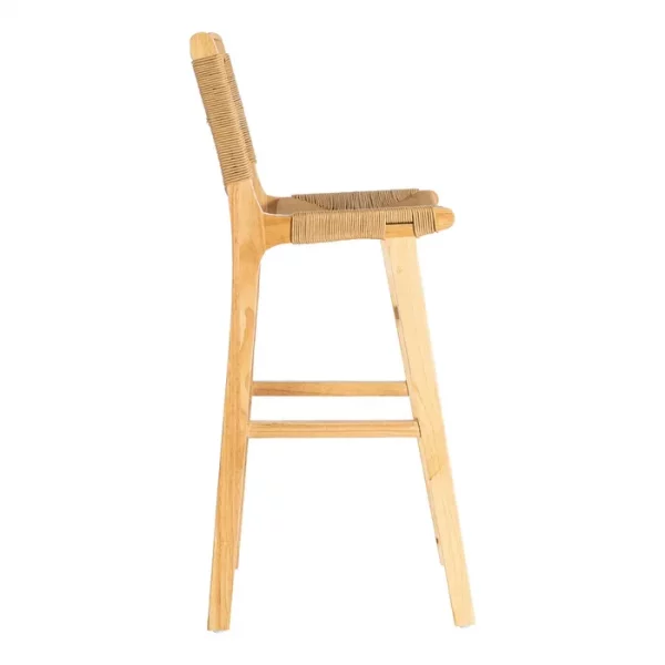 TABURETE NATURAL MADERA 45 X 46 X 106 CM - Imagen 4