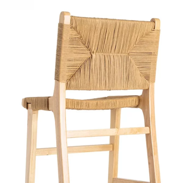 TABURETE NATURAL MADERA 45 X 46 X 106 CM - Imagen 6
