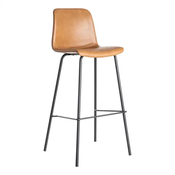 TABURETE CAMEL METAL / SIMIL PIEL 47 X 47 X 103 CM - Imagen 2