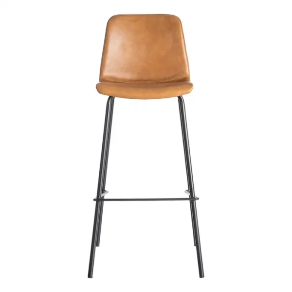 TABURETE CAMEL METAL / SIMIL PIEL 47 X 47 X 103 CM - Imagen 3
