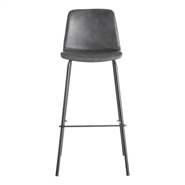 TABURETE NEGRO METAL / SIMIL PIEL 47 X 47 X 103 CM - Imagen 3
