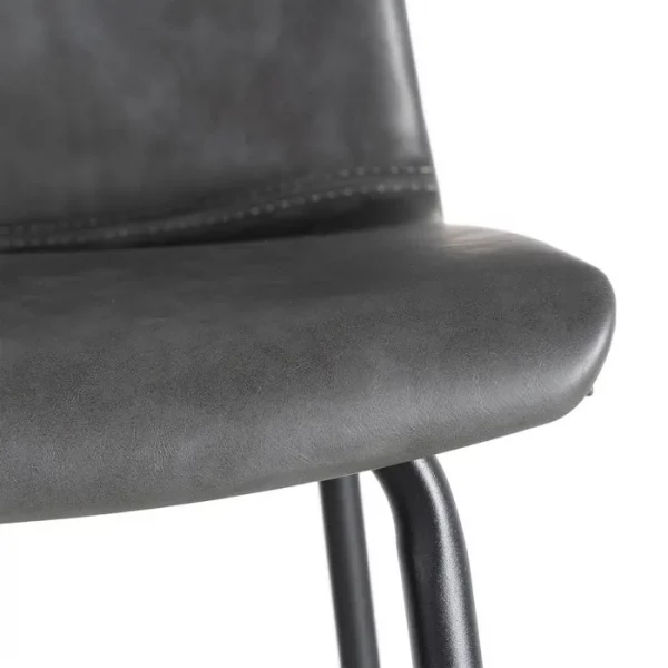 TABURETE NEGRO METAL / SIMIL PIEL 47 X 47 X 103 CM - Imagen 9