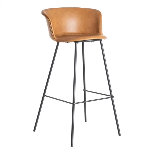 TABURETE CAMEL METAL / SIMIL PIEL 44,50 X 48,50 X 93,50 CM - Imagen 2