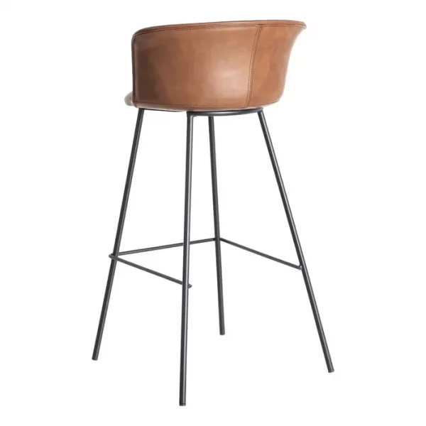 TABURETE MARRÓN METAL / SIMIL PIEL 44,50 X 48,50 X 93,50 CM - Imagen 5