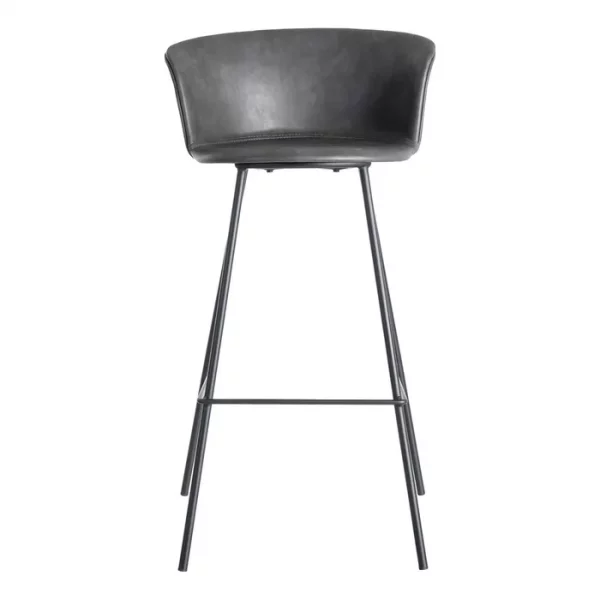 TABURETE NEGRO METAL / SIMIL PIEL 44,50 X 48,50 X 93,50 CM - Imagen 3