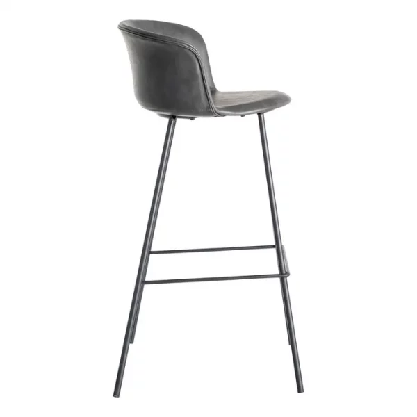 TABURETE NEGRO METAL / SIMIL PIEL 44,50 X 48,50 X 93,50 CM - Imagen 4