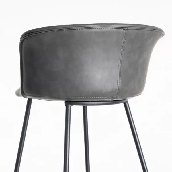 TABURETE NEGRO METAL / SIMIL PIEL 44,50 X 48,50 X 93,50 CM - Imagen 6