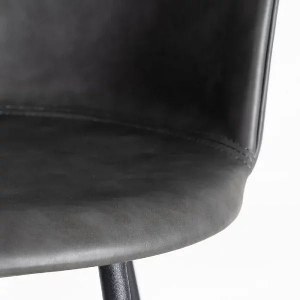 TABURETE NEGRO METAL / SIMIL PIEL 44,50 X 48,50 X 93,50 CM - Imagen 8
