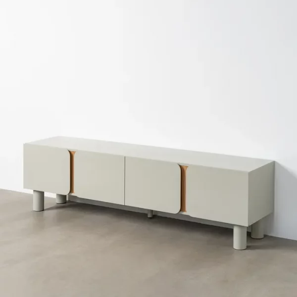 MUEBLE TV TAUPE DM SALÓN 180 X 40 X 50 CM - Imagen 2