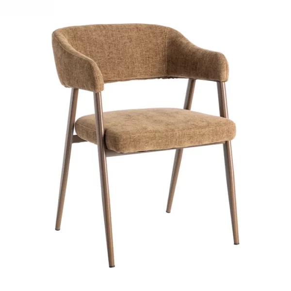 SILLA MARRÓN TEJIDO-METAL CONTRACT 56 X 60 X 81 CM - Imagen 2