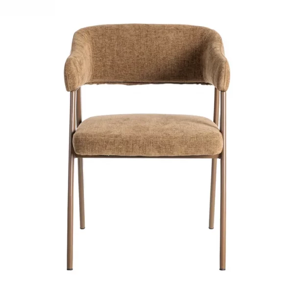 SILLA MARRÓN TEJIDO-METAL CONTRACT 56 X 60 X 81 CM - Imagen 3