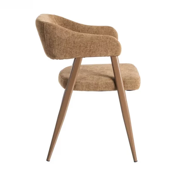 SILLA MARRÓN TEJIDO-METAL CONTRACT 56 X 60 X 81 CM - Imagen 4