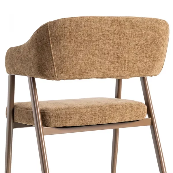 SILLA MARRÓN TEJIDO-METAL CONTRACT 56 X 60 X 81 CM - Imagen 6