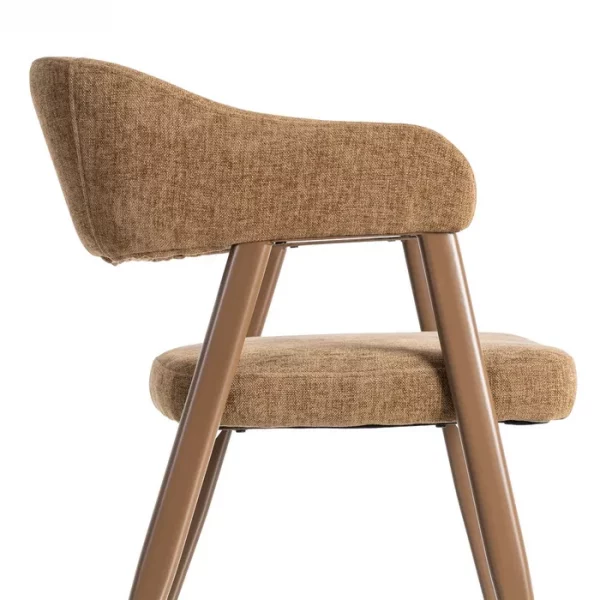 SILLA MARRÓN TEJIDO-METAL CONTRACT 56 X 60 X 81 CM - Imagen 7