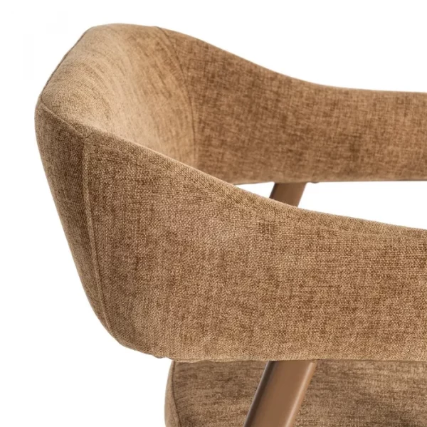 SILLA MARRÓN TEJIDO-METAL CONTRACT 56 X 60 X 81 CM - Imagen 8