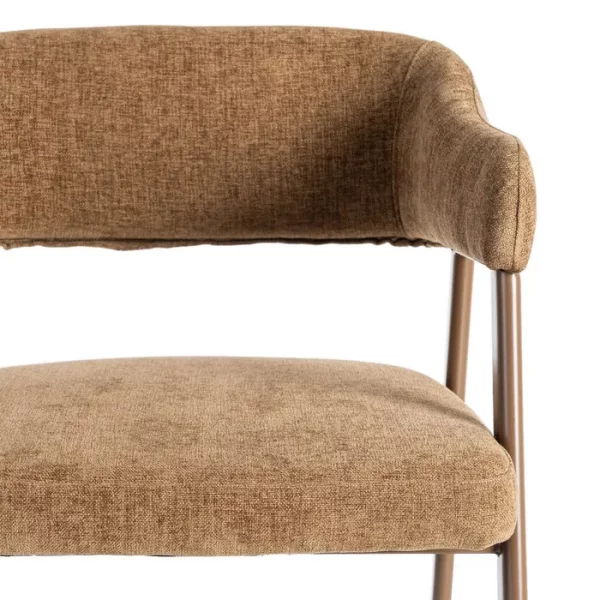 SILLA MARRÓN TEJIDO-METAL CONTRACT 56 X 60 X 81 CM - Imagen 9