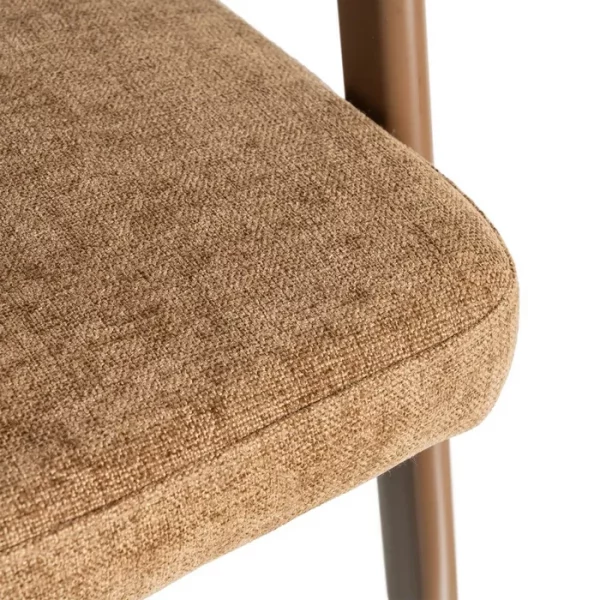 SILLA MARRÓN TEJIDO-METAL CONTRACT 56 X 60 X 81 CM - Imagen 11