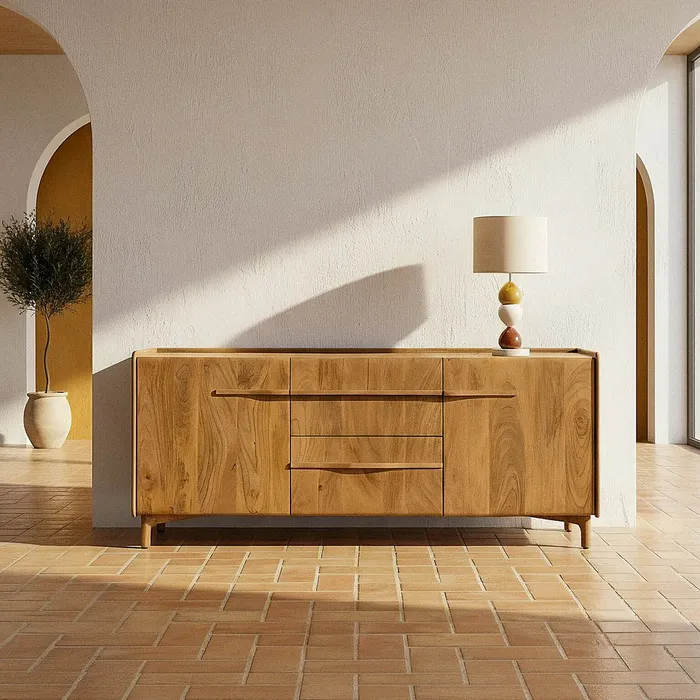 APARADOR NATURAL MADERA DE MANGO 160 X 45 X 70 CM