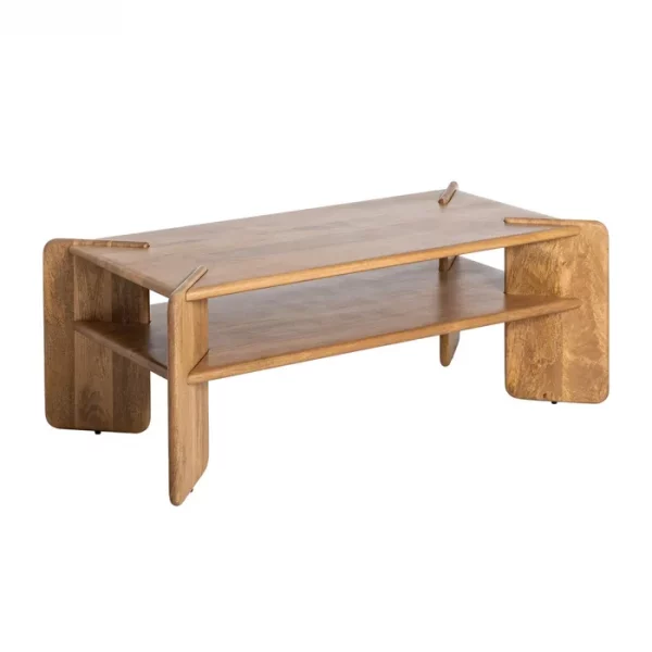 MESA CENTRO NATURAL MADERA DE MANGO 121 X 61 X 60,50 CM - Imagen 3
