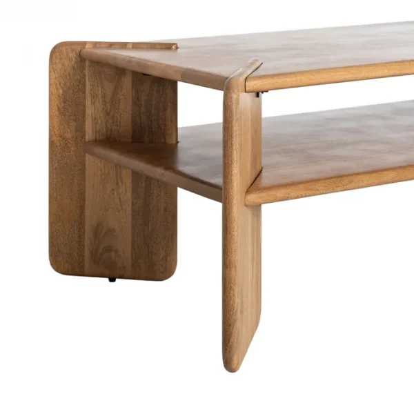 MESA CENTRO NATURAL MADERA DE MANGO 121 X 61 X 60,50 CM - Imagen 4