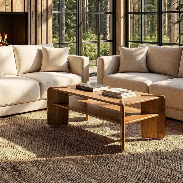 MESA CENTRO NATURAL MADERA DE MANGO 121 X 61 X 60,50 CM