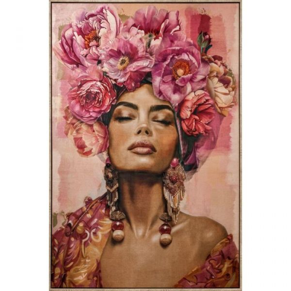 CUADRO VELVET PS 103X4,5X143 CHICA FLORES