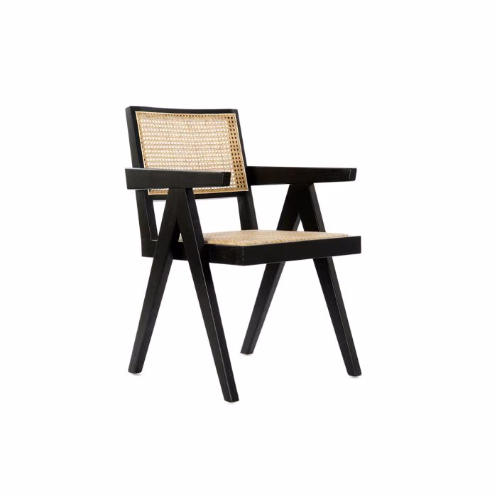 SILLA OLMO RATAN 56,5X60X86 REJILLA NEGRO