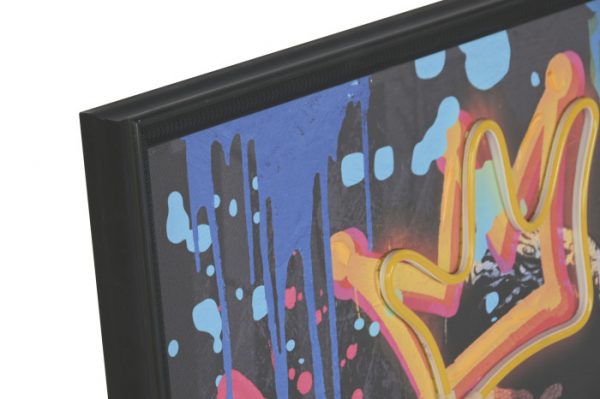 CUADRO LED LIENZO 83X3,7X123 BOXEADOR PINTADO MANO - Imagen 2