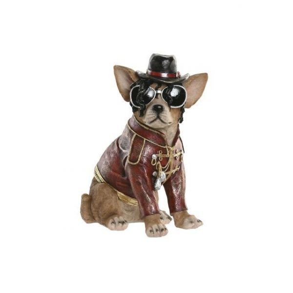 FIGURA RESINA 23X17X32,5 PERRO MARRON
