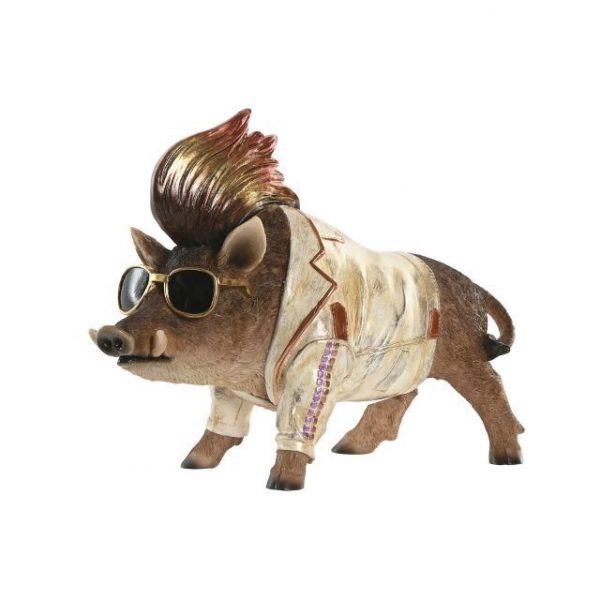 FIGURA RESINA 32X12,5X23,5 JABALI MULTICOLOR