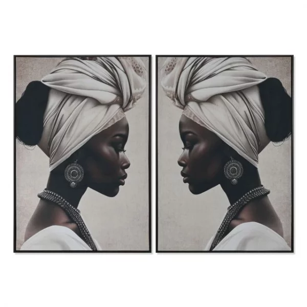 CUADRO LIENZO VELVET 83X4X123 AFRICANA 2 SURT.