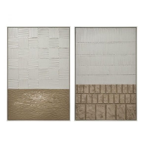 CUADRO LIENZO YESO 83X4X123 MODERNO 2 SURT.