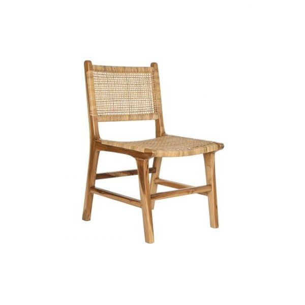 SILLA TECA RATAN 51X55X86 MARRON CLARO