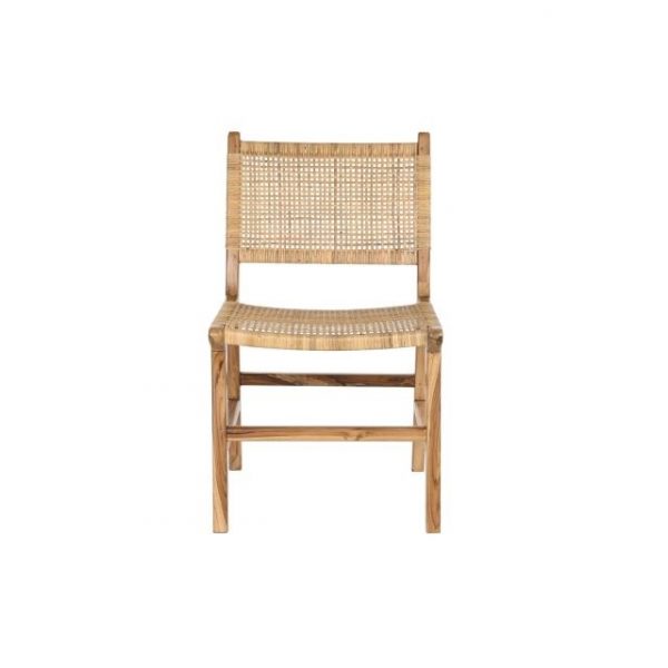 SILLA TECA RATAN 51X55X86 MARRON CLARO - Imagen 4